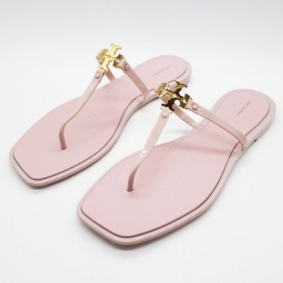 NEW Tory Burch Women's 12 Roxanne Jelly Sandals Meadowsweet/Gold Pink $128 Thong - Picture 16 of 16